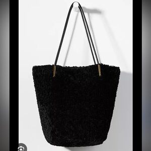 Anthropologie Black Sherpa Bag ***Read Description***